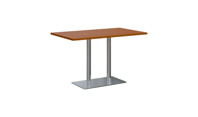 RGT 52 stůl hranatý, noha trubková, nerez, deska 25 mm, široký 1200 mm, třešeň šumavská